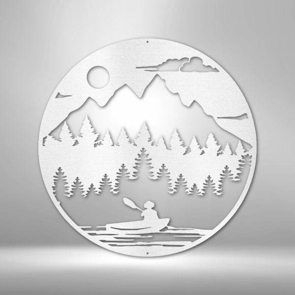 Canoe the Wild Steel Sign Laser Cut Powder Coated Home & Office Metal Wall Decor